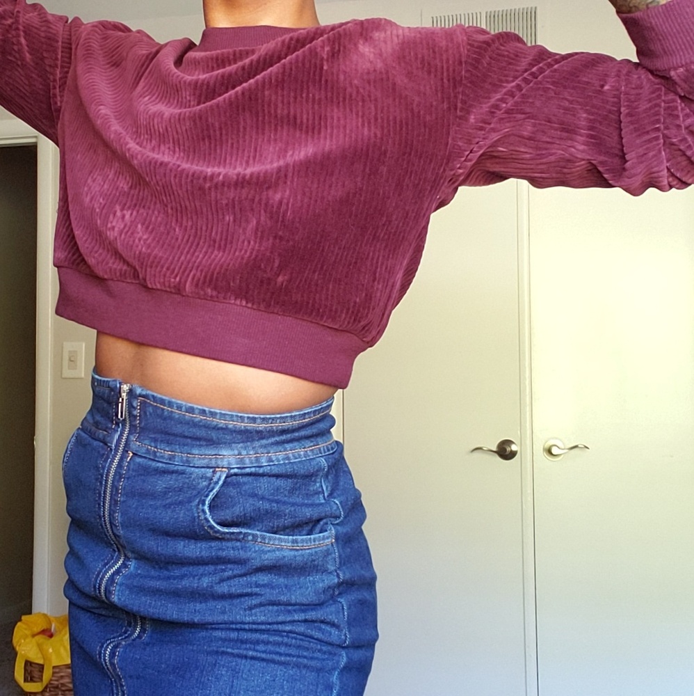 Faux Corduroy Sweater
